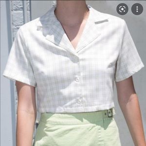 Brandy Melville Vivian Plaid Top